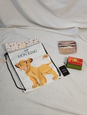 Disney "Lion King"Drawstring Backpack, Loungefly Wallet and Unbranded Belly Bag